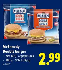 Lidl McEnnedy Double burger aanbieding