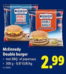 Lidl McEnnedy Double burger aanbieding