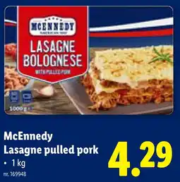 Lidl McEnnedy Lasagne pulled pork aanbieding