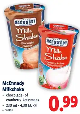Lidl McEnnedy Milkshake aanbieding