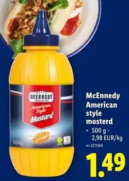 Lidl McEnnedy American style mosterd aanbieding