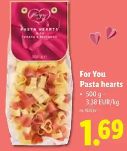 Lidl For You Pasta hearts aanbieding