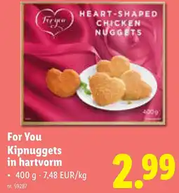 Lidl For You Kipnuggets in hartvorm aanbieding