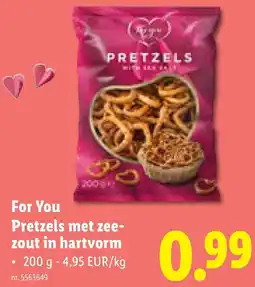 Lidl For You Pretzels met zeezout in hartvorm aanbieding