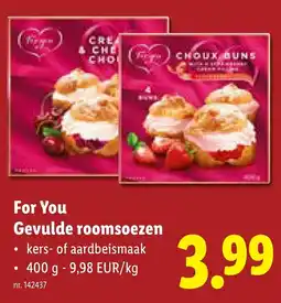 Lidl For You Gevulde roomsoezen aanbieding