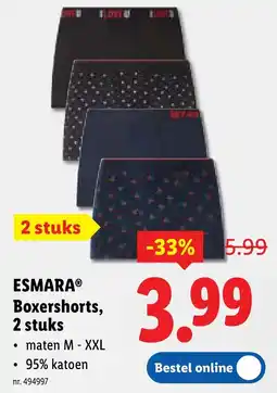 Lidl Esmara boxershorts, aanbieding