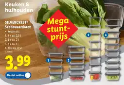 Lidl Silvercrest set bewaardozen aanbieding