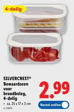 Lidl Silvercrest bewaardozen voor broodbeleg, aanbieding