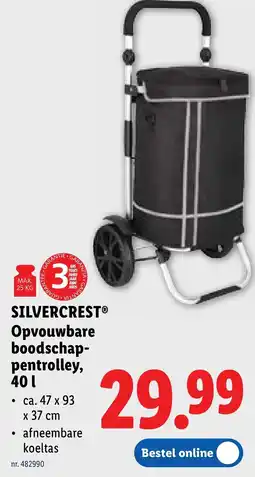 Lidl Silvercrest opvouwbare boodschap pentrolley aanbieding