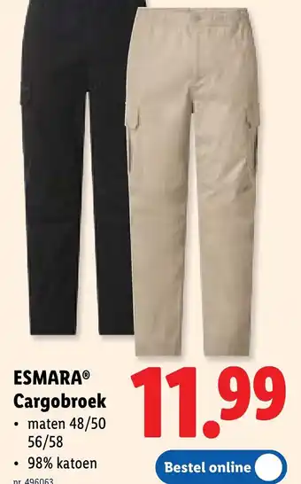 Lidl Esmara cargobroek aanbieding
