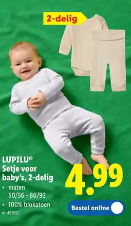 Lidl Lupilu setje voor baby's, 2-delig aanbieding