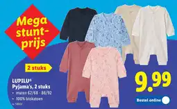 Lidl Lupilu pyjama's, 2 stuks aanbieding