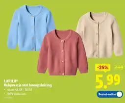 Lidl Lupilu babyvestje met knoopsluiting aanbieding