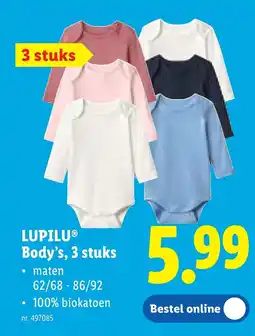Lidl Lupilu body's, 3 stuks aanbieding