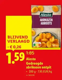 Lidl Gedroogde abrikozen ontpit aanbieding