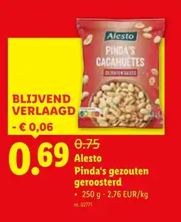 Lidl Pinda's gezouten geroosterd aanbieding