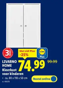 Lidl Kleerkast voor kinderen aanbieding