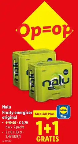 Lidl Fruity energizer original aanbieding
