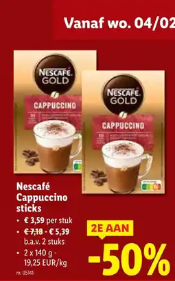 Lidl Cappuccino sticks aanbieding