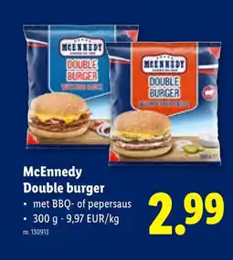 Lidl Double burger aanbieding