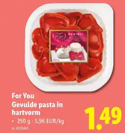 Lidl Gevulde pasta in hartvorm aanbieding