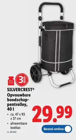 Lidl Opvouwbare boodschappentrolley, 401 aanbieding