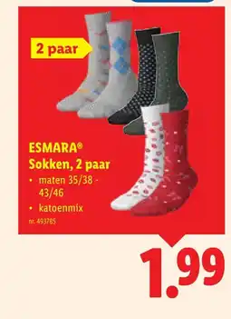 Lidl Sokken, 2 paar aanbieding