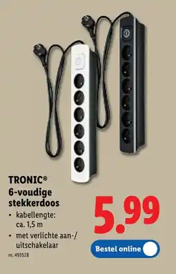 Lidl 6-voudige stekkerdoos aanbieding