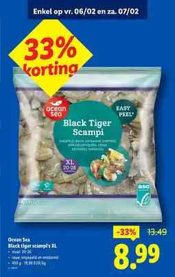 Lidl Black tiger scampi's XL aanbieding