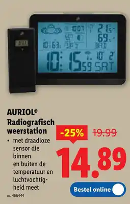Lidl Auriol radiografisch weerstation aanbieding