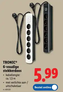 Lidl Tronic 6-voudige stekkerdoos aanbieding