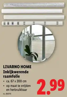 Lidl Livarno home inkijkwerende raamfolie aanbieding