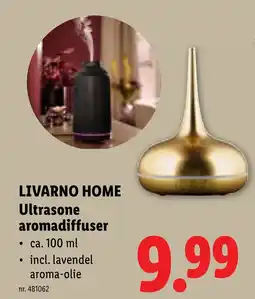 Lidl Livarno home ultrasone aromadiffuser aanbieding