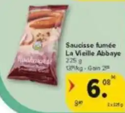 Carrefour Market La Vieille Abbaye Saucisse fumée aanbieding