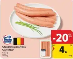 Carrefour Market Chipolata porc/veau aanbieding