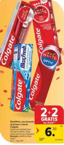 Carrefour Market Colgate Dentifrice, eau buccale et brosse à dents aanbieding