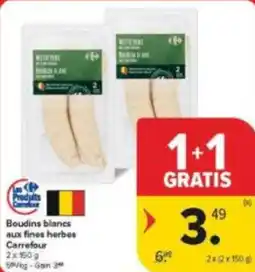 Carrefour Market Boudins blancs aux fines herbes aanbieding