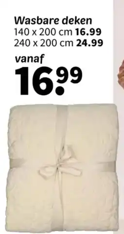 Wibra Wasbare deken aanbieding