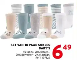 Trafic Set van 10 paar sokjes baby's aanbieding