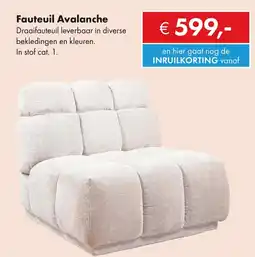 Woonsquare Fauteuil avalanche aanbieding