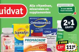 Kruidvat Alle vitaminen mineralen en supplementen aanbieding