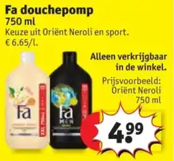 Kruidvat Fa douchepomp aanbieding