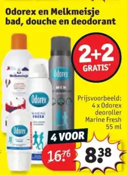 Kruidvat Odorex en Melkmeisje bad douche en deodorant aanbieding