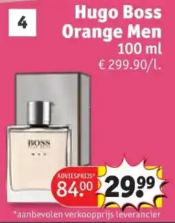Kruidvat Hugo boss orange men aanbieding