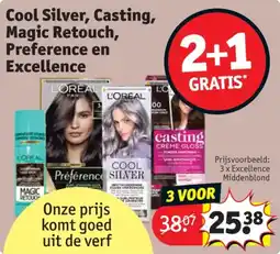 Kruidvat Cool Silver, Casting, Magic Retouch, Preference en Excellence aanbieding