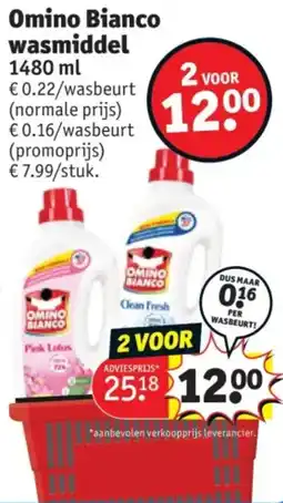 Kruidvat Omino Bianco wasmiddel aanbieding