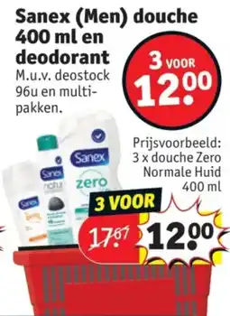 Kruidvat Sanex (Men) douche en deodorant aanbieding