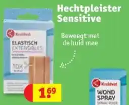Kruidvat Hechtpleister Sensitive aanbieding