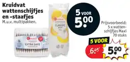 Kruidvat Kruidvat wattenschijfjes en staafjes aanbieding
