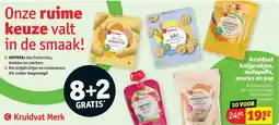 Kruidvat Kruidvat knijpzakjes, maïspuffs, snacks en pap aanbieding